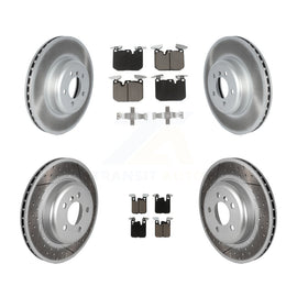Front Rear Coated Brake Rotor Ceramic Pad Kit For BMW 335i xDrive 330i 435i 340i