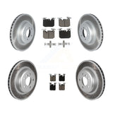 Front Rear Coated Brake Rotor Ceramic Pad Kit For BMW 335i xDrive 330i 435i 340i