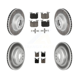 Front Rear Coated Brake Rotor Ceramic Pad Kit For BMW 330i 328i 428i xDrive Gran