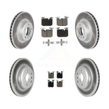 Front Rear Coated Brake Rotor Ceramic Pad Kit For BMW 330i 328i 428i xDrive Gran