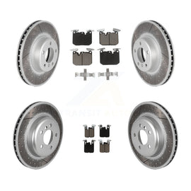 Front Rear Coated Brake Rotor Ceramic Pad Kit For BMW 330i 328i 428i xDrive Gran