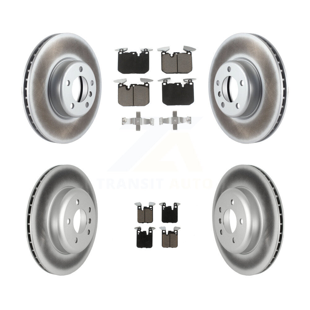 Front Rear Coated Brake Rotor Ceramic Pad Kit For BMW 330i 328i 428i xDrive Gran