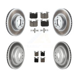 Front Rear Coated Brake Rotor Ceramic Pad Kit For BMW 330i 328i 428i xDrive Gran