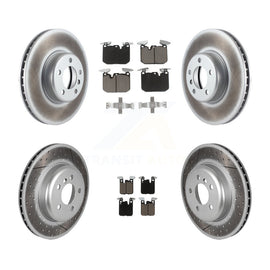Front Rear Coated Brake Rotor Ceramic Pad Kit For BMW 330i 328i 428i xDrive Gran