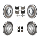 Front Rear Coated Brake Rotor Ceramic Pad Kit For BMW 330i 328i 428i xDrive Gran