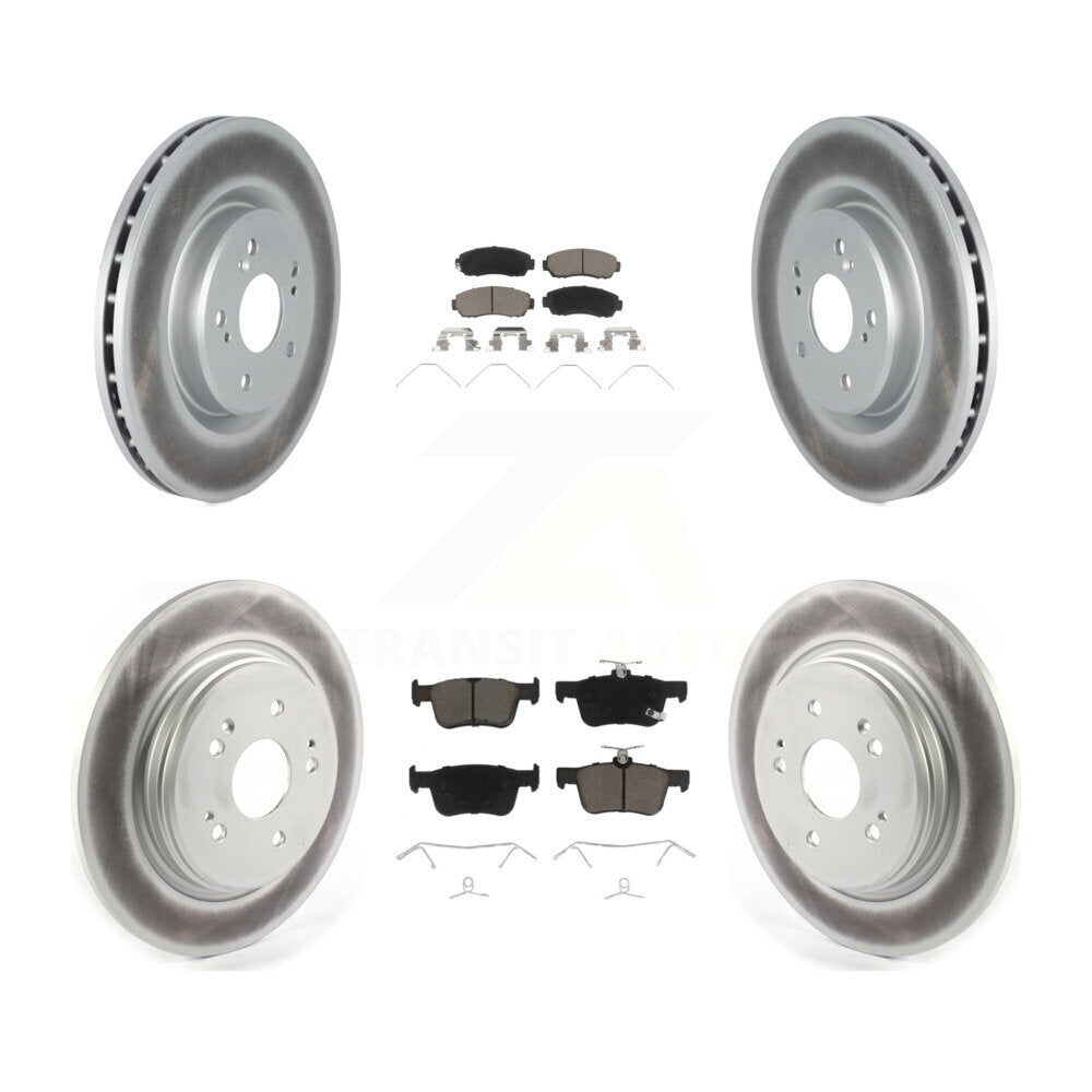 Kit de disques de frein à disque à revêtement avant et arrière et plaquettes en céramique pour Acura RDX 2019 – 2022 