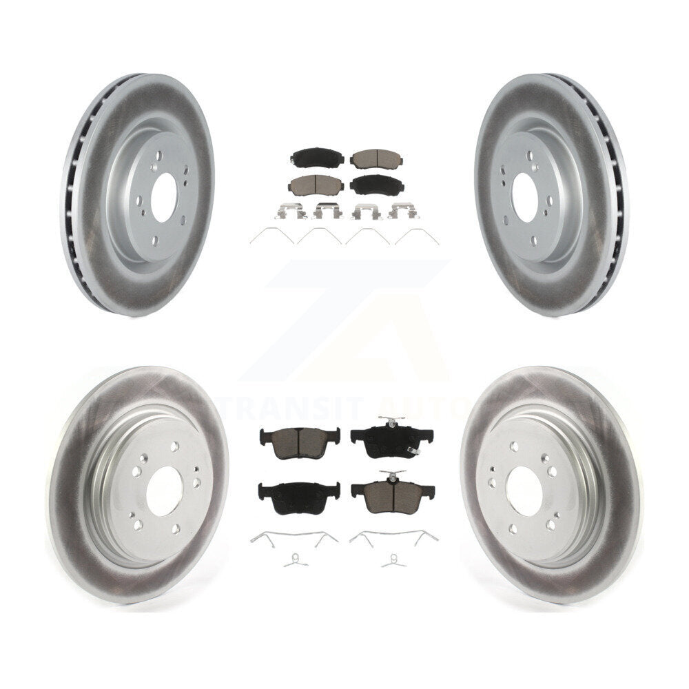 Kit de disques de frein à disque à revêtement avant et arrière et plaquettes en céramique pour Acura RDX 2019 – 2022 