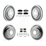[Front+Rear] 2002-2006 Acura RSX Type-S Premium Coated Rotors & Ceramic Pads Brake Kit For Max Braking