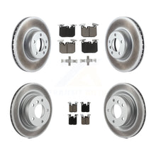 Load image into Gallery viewer, Front Rear Coated Disc Brake Rotors And Ceramic Pads Kit For BMW 328i