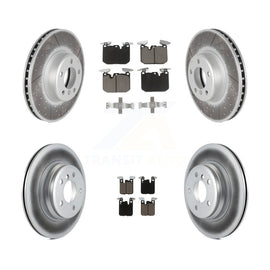 Front Rear Coated Disc Brake Rotors And Ceramic Pads Kit For BMW 428i