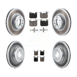 Front Rear Coated Disc Brake Rotors And Ceramic Pads Kit For BMW 428i