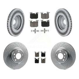 Front Rear Coated Disc Brake Rotor And Ceramic Pad Kit For BMW 230i xDrive M240i