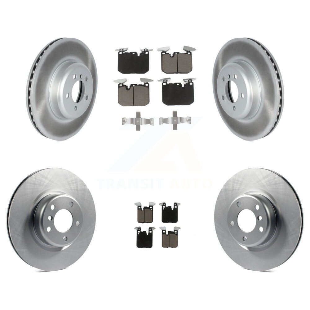 Front Rear Coated Disc Brake Rotor And Ceramic Pad Kit For BMW 230i xDrive M240i