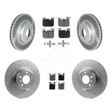 Front Rear Coated Disc Brake Rotor And Ceramic Pad Kit For BMW 230i xDrive M240i