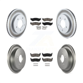 Front Rear Coated Brake Rotor & Ceramic Pad Kit For 2004 Ford F-150 Heritage 4WD