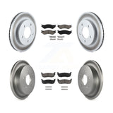 Front Rear Coated Brake Rotor & Ceramic Pad Kit For 2004 Ford F-150 Heritage 4WD