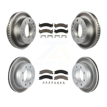 Charger l'image dans la galerie, Front Rear Coated Disc Brake Rotors &amp; Ceramic Pad Kit For Chevrolet Express 4500