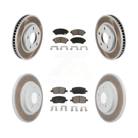 Front Rear Coat Brake Rotors Ceramic Pad Kit For 05 Pontiac Montana SV6 with FWD