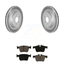 Load image into Gallery viewer, Rear Coated Disc Brake Rotors And Ceramic Pads Kit For Jaguar XE XF