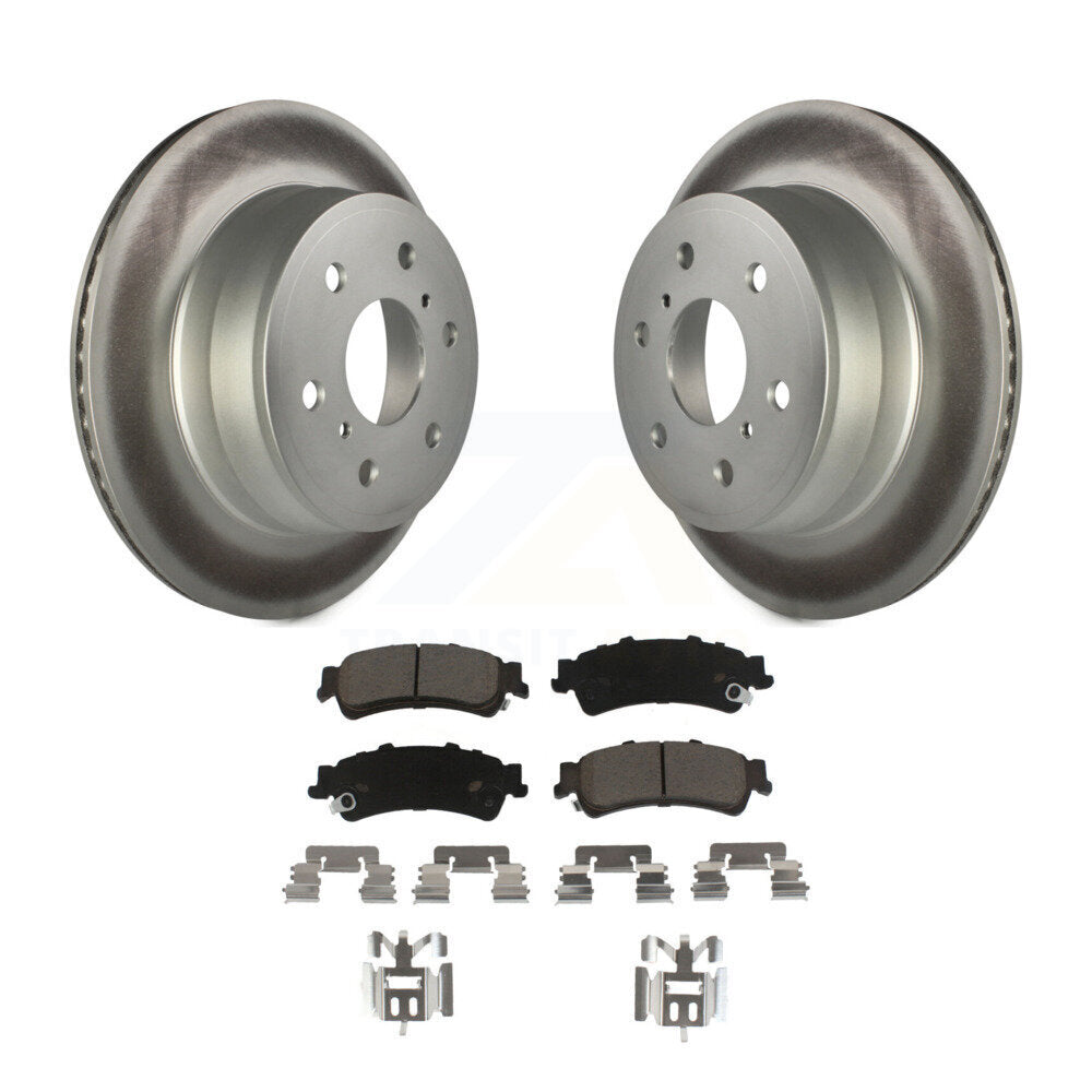 Rear Coated Disc Brake Rotors And Ceramic Pads Kit For GMC Sierra 1500 Classic