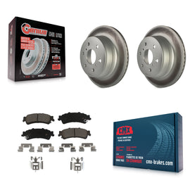 Rear Coated Disc Brake Rotors And Ceramic Pads Kit For GMC Sierra 1500 Classic