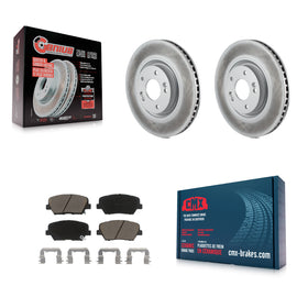 [Front] 2019-2022 Hyundai Nexo Premium Coated Rotors & Ceramic Pads Brake Kit For Max Braking