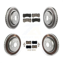 Charger l'image dans la galerie, Front Rear Coated Brake Rotors Ceramic Pad Kit For 2012 Jeep Grand Cherokee 6.4L