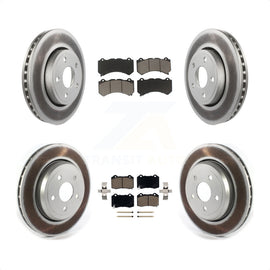 Front Rear Coated Brake Rotors Ceramic Pad Kit For 2012 Jeep Grand Cherokee 6.4L