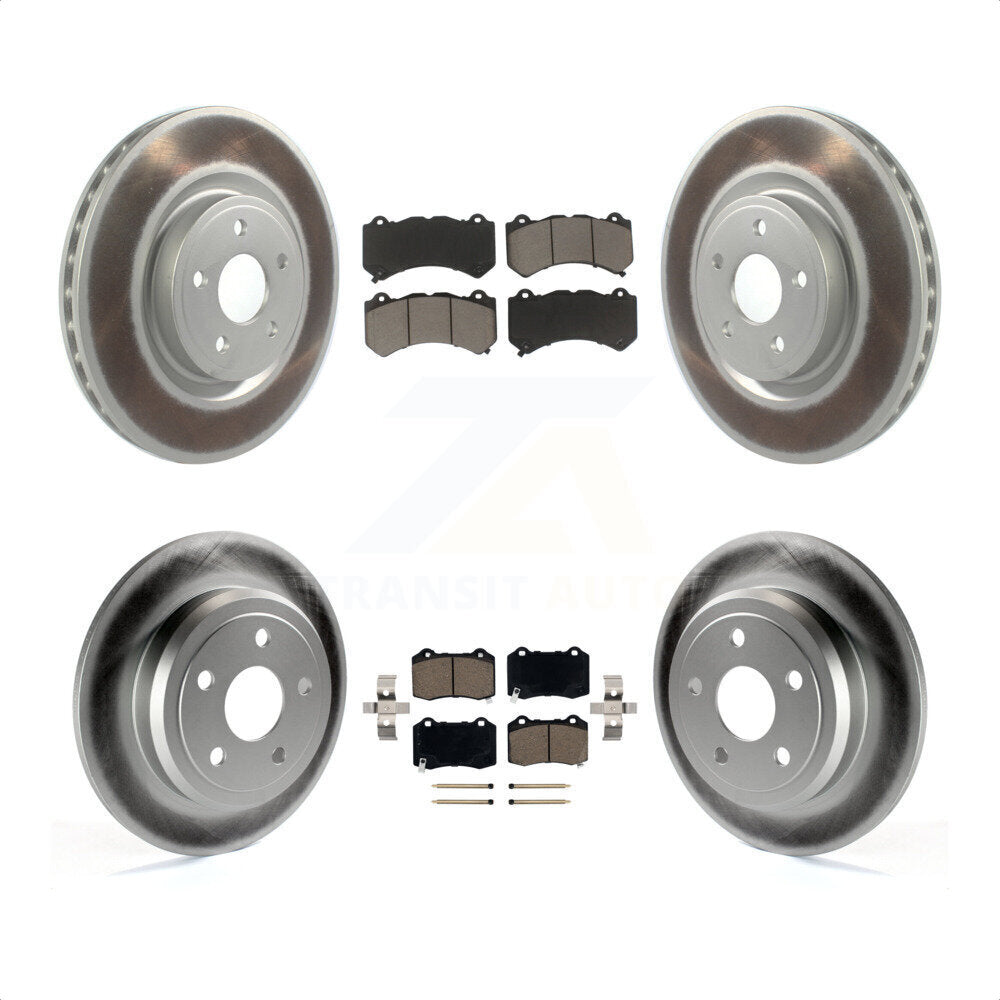 Front Rear Coated Brake Rotors Ceramic Pad Kit For 2012 Jeep Grand Cherokee 6.4L