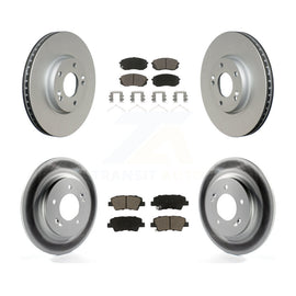 Front Rear Coated Disc Brake Rotors And Ceramic Pads Kit For Hyundai Sonata