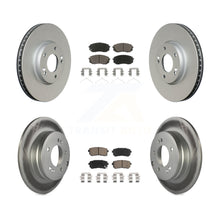Load image into Gallery viewer, Front Rear Coated Disc Brake Rotors And Ceramic Pads Kit For Hyundai Sonata