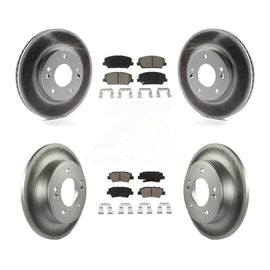 [Front+Rear] 2018 Kia Forte SX Premium Coated Rotors & Ceramic Pads Brake Kit For Max Braking