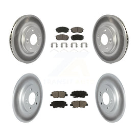Front Rear Coated Disc Brake Rotors Ceramic Pad Kit For Kia Hyundai Niro EV Kona
