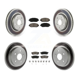 Front Rear Coated Disc Brake Rotors And Ceramic Pads Kit For Toyota C-HR