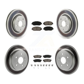 Front Rear Coated Disc Brake Rotors And Ceramic Pads Kit For Toyota C-HR