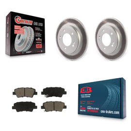 Rear Coated Disc Brake Rotors And Ceramic Pad Kit For Kia Forte Hyundai Veloster