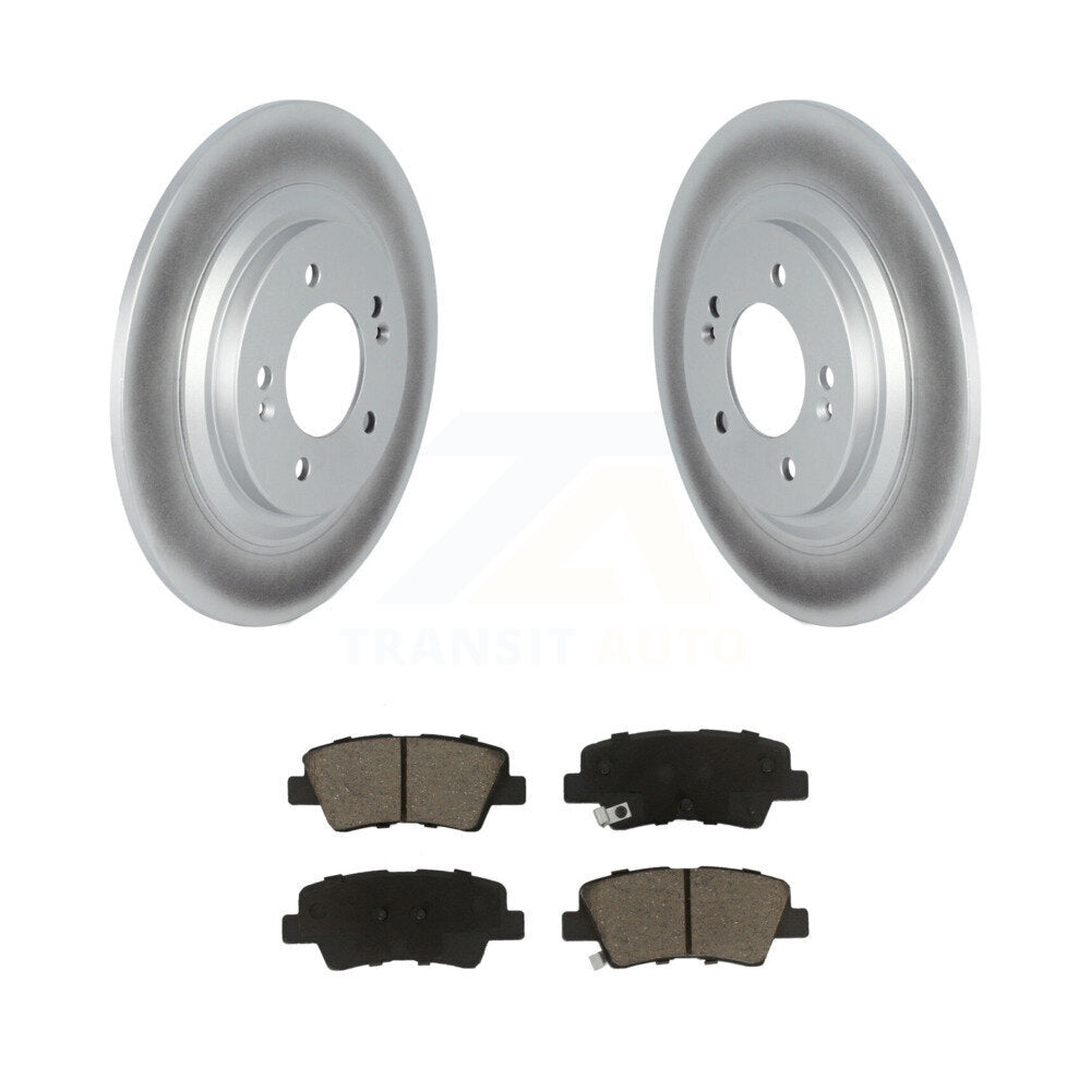 Rear Coat Disc Brake Rotor Ceramic Pad Kit For Kia Hyundai Niro EV Kona Electric