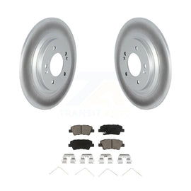 [Rear] 2019 Kia Niro EV Premium Coated Rotors & Ceramic Pads Brake Kit For Max Braking