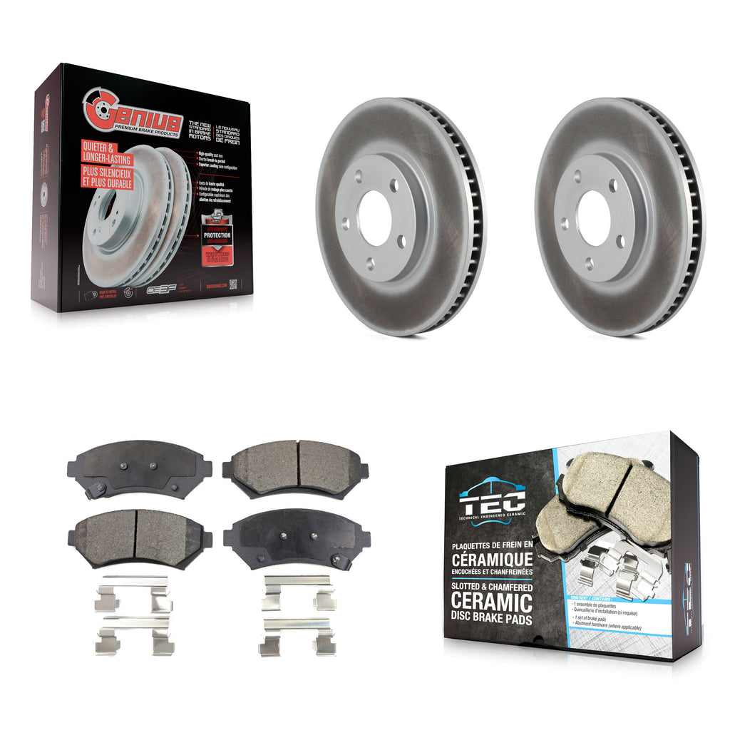 Front Coat Brake Rotors Ceramic Pad Kit For Chevrolet Buick Impala LeSabre Monte
