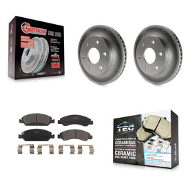 Front Coat Brake Rotor Ceramic Pad Kit For 2007 GMC Sierra 1500 Disc rear brakes