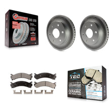 Charger l'image dans la galerie, Front Coated Brake Rotor &amp; Ceramic Pad Kit For Chevrolet Express 2500 GMC Savana