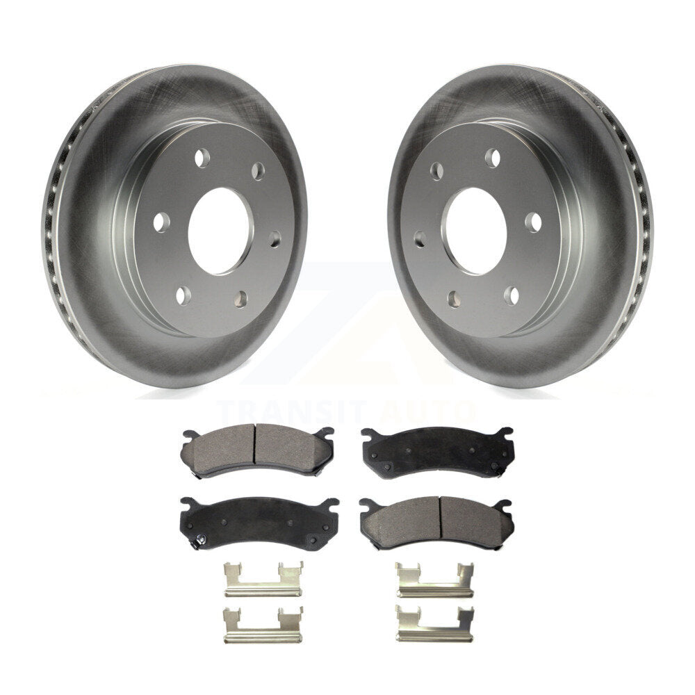 Front Coat Brake Rotor Ceramic Pad Kit For Chevrolet Silverado 1500 GMC Tahoe XL