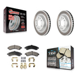 Front Coat Brake Rotor Ceramic Pad Kit For Chevrolet Trailblazer GMC Envoy Buick