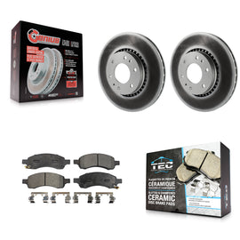 Front Coated Brake Rotor Ceramic Pad Kit For Chevrolet Trailblazer GMC Envoy EXT