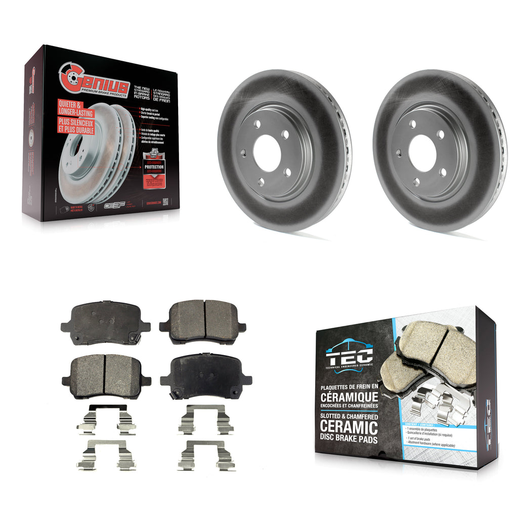 Front Coat Brake Rotor Ceramic Pad Kit For Chevrolet Cobalt Malibu Saturn Ion G6