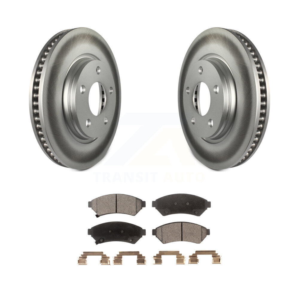 Front Coated Brake Rotor & Ceramic Pad Kit For Pontiac Grand Prix Buick LaCrosse