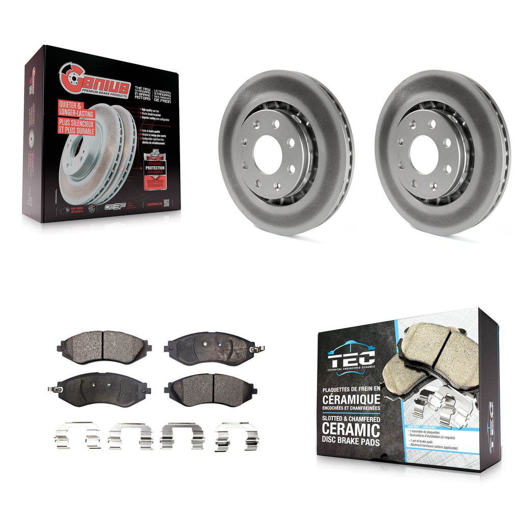 Front Coat Brake Rotor Ceramic Pad Kit For Chevrolet Aveo Spark Aveo5 EV Pontiac