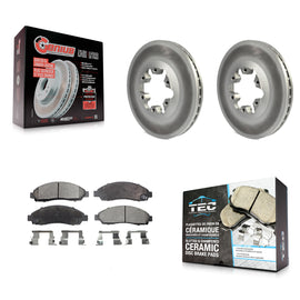 Front Coated Brake Rotor Ceramic Pad Kit For Chevrolet Colorado GMC Canyon Isuzu