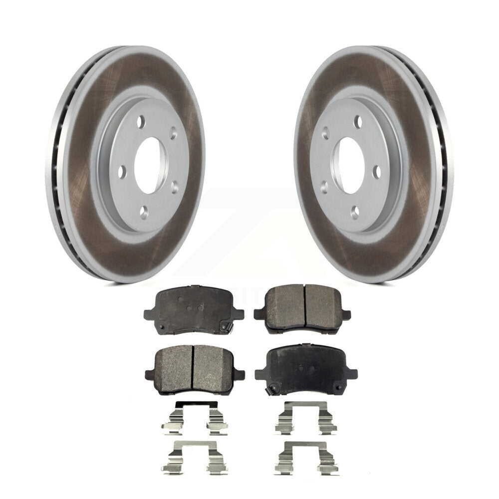 Front Coated Disc Brake Rotors And Ceramic Pads Kit For Chevrolet Malibu