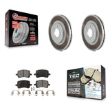 Front Coated Disc Brake Rotors & Ceramic Pad Kit For Chevrolet Malibu Pontiac G6